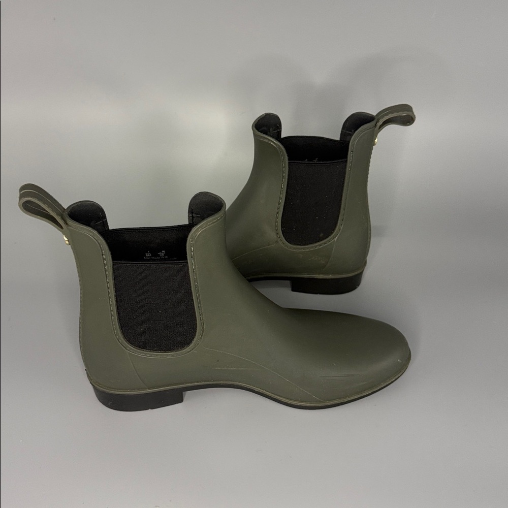 Sam Edelman Tinsley Chelsea Rain Boots Matte Moss Green Size 8 - Picture 4 of 8